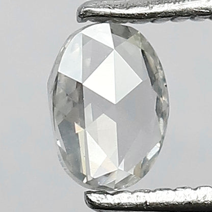 0.27 CT Eye Clean SI Clarity Fancy Grey Color Fully Polished Oval Shape 5 mm Rose Cut Diamond Made For Beautiful Custom Engagement Ring