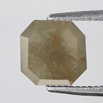 1.12 Ct 6 MM Asscher Shape Green Color Diamond Natural Loose Rustic Diamond