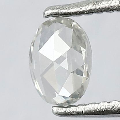 0.27 CT Eye Clean SI Clarity Fancy Grey Color Fully Polished Oval Shape 5 mm Rose Cut Diamond Made For Beautiful Custom Engagement Ring