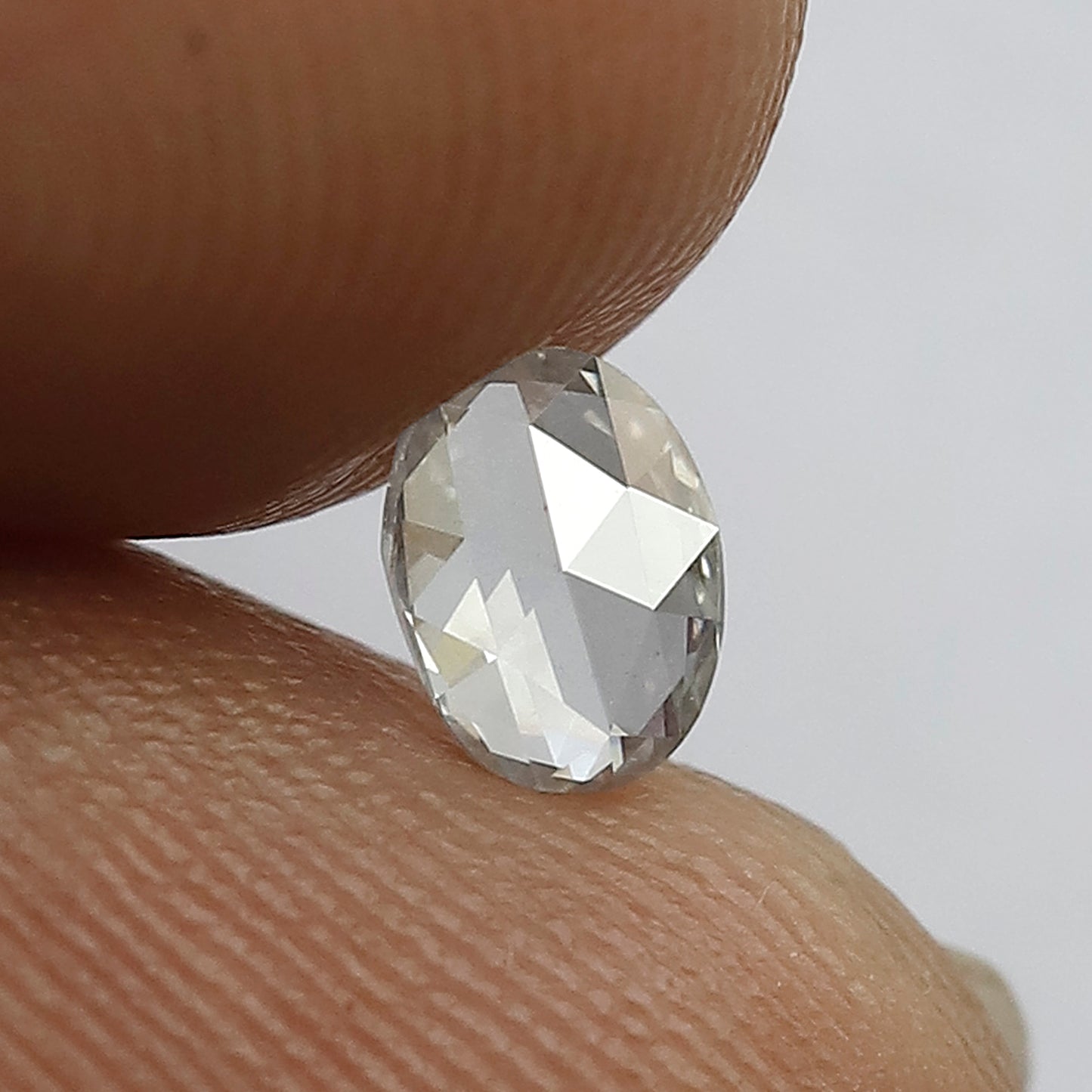 0.27 CT Eye Clean SI Clarity Fancy Grey Color Fully Polished Oval Shape 5 mm Rose Cut Diamond Made For Beautiful Custom Engagement Ring