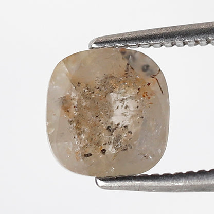 7 MM 1.41 Ct Cushion Shape grey Color Salt and Pepper Natural Loose Rustic Diamond