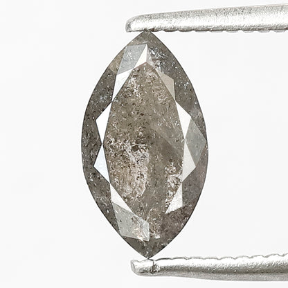 0.89 CT Gray Black Marquise Cut Loose Diamond, 9.30 x 5.10 mm Natural Salt and Pepper Diamond For Wedding Ring