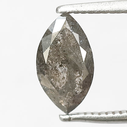 0.89 CT Gray Black Marquise Cut Loose Diamond, 9.30 x 5.10 mm Natural Salt and Pepper Diamond For Wedding Ring