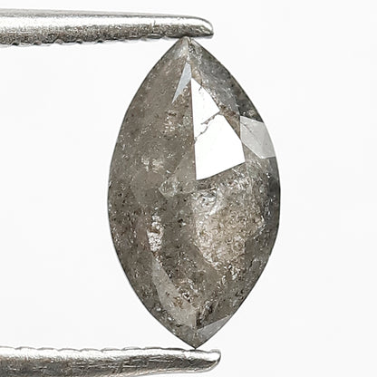 0.89 CT Gray Black Marquise Cut Loose Diamond, 9.30 x 5.10 mm Natural Salt and Pepper Diamond For Wedding Ring