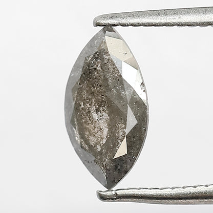 0.89 CT Gray Black Marquise Cut Loose Diamond, 9.30 x 5.10 mm Natural Salt and Pepper Diamond For Wedding Ring