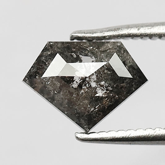1.14 CT Grayish Black Geometric Shape Salt and Pepper Diamond Perfect For Making Prong Setting Ring