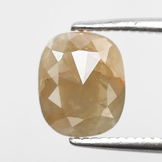 1.38 Ct Oval Shape Salt and Pepper Diamond 7.70 MM Rustic Yellow Color Diamond Natural Loose Rustic Diamond