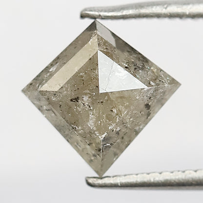 1.72 CT Kite Shape Salt and Pepper Diamond, Natural Translucent Gray Black Loose Diamond