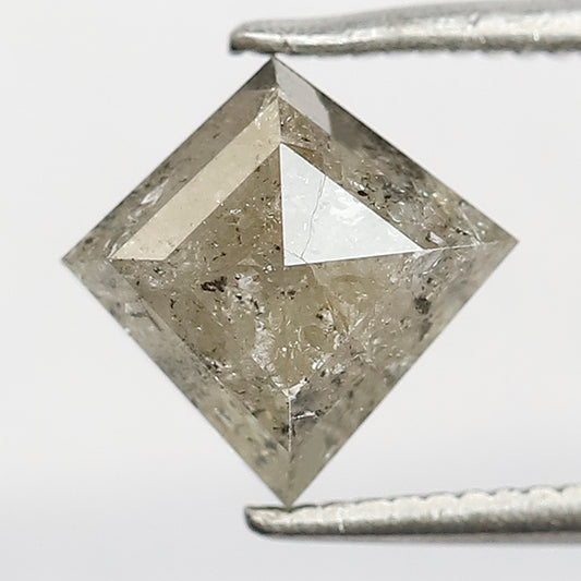1.72 CT Kite Shape Salt and Pepper Diamond, Natural Translucent Gray Black Loose Diamond