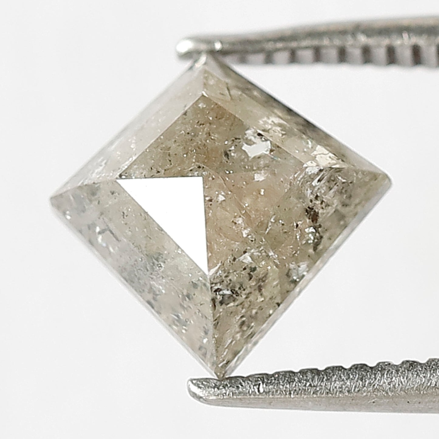 1.72 CT Kite Shape Salt and Pepper Diamond, Natural Translucent Gray Black Loose Diamond
