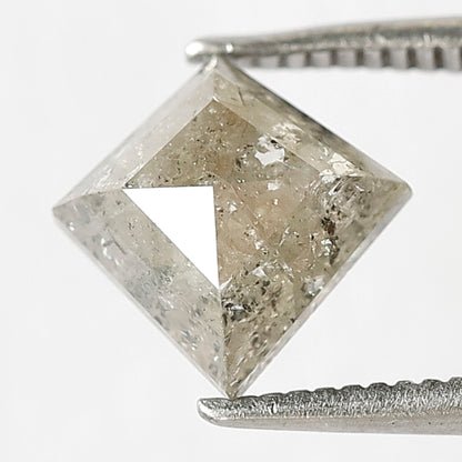 1.72 CT Kite Shape Salt and Pepper Diamond, Natural Translucent Gray Black Loose Diamond