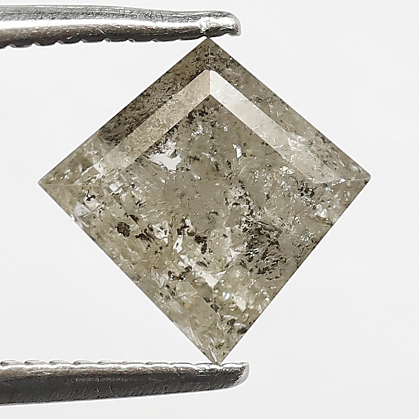 1.72 CT Kite Shape Salt and Pepper Diamond, Natural Translucent Gray Black Loose Diamond