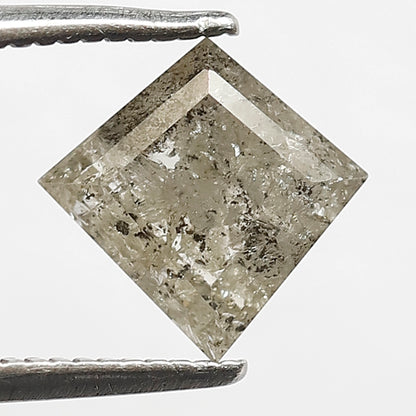 1.72 CT Kite Shape Salt and Pepper Diamond, Natural Translucent Gray Black Loose Diamond