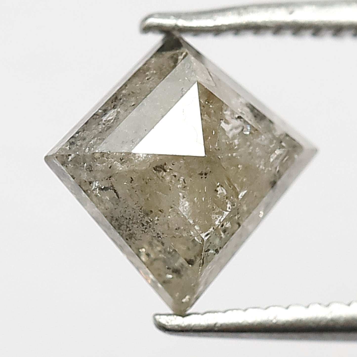 1.72 CT Kite Shape Salt and Pepper Diamond, Natural Translucent Gray Black Loose Diamond