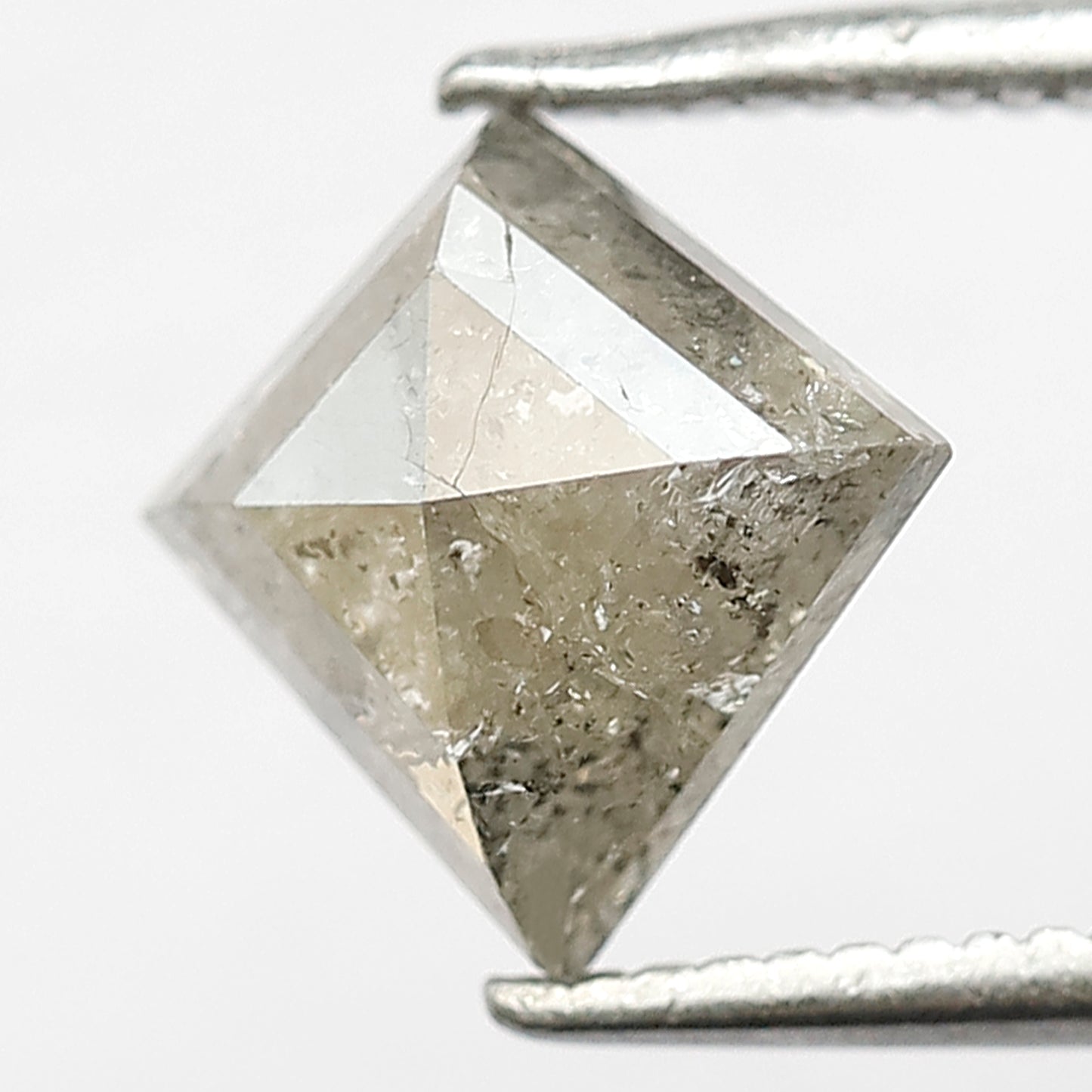 1.72 CT Kite Shape Salt and Pepper Diamond, Natural Translucent Gray Black Loose Diamond