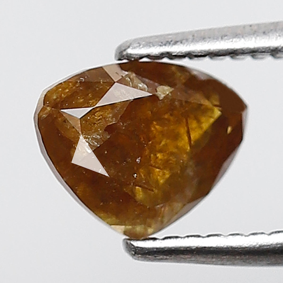 0.94 Ct 5 MM Heart Shape Salt and pepper Rustic Yellowish Red Color Diamond Natural loose Diamond