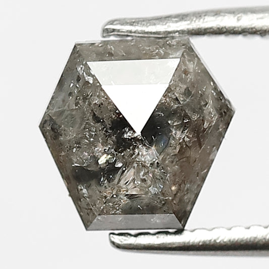 1.40 CT Natural Grayish Black Geometric Shape Salt and Pepper Diamond Ideal For Making Vintage Handmade Jewelry