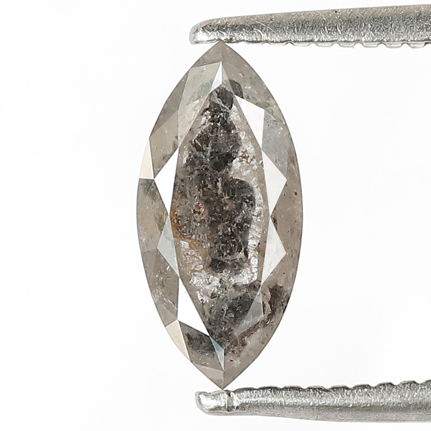 Natural 1.08 CT Translucent Marquise cut Loose Diamond, 9.60 x 4.50 mm Salt and Pepper Ethical Diamond