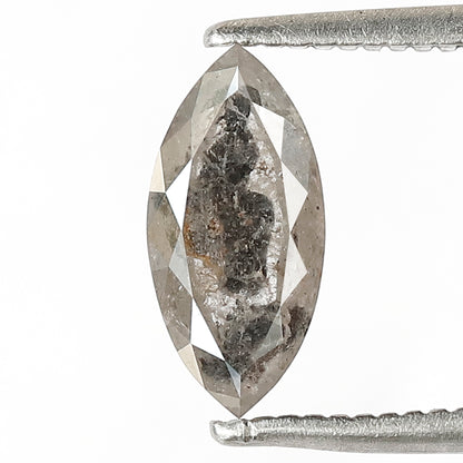 Natural 1.08 CT Translucent Marquise cut Loose Diamond, 9.60 x 4.50 mm Salt and Pepper Ethical Diamond