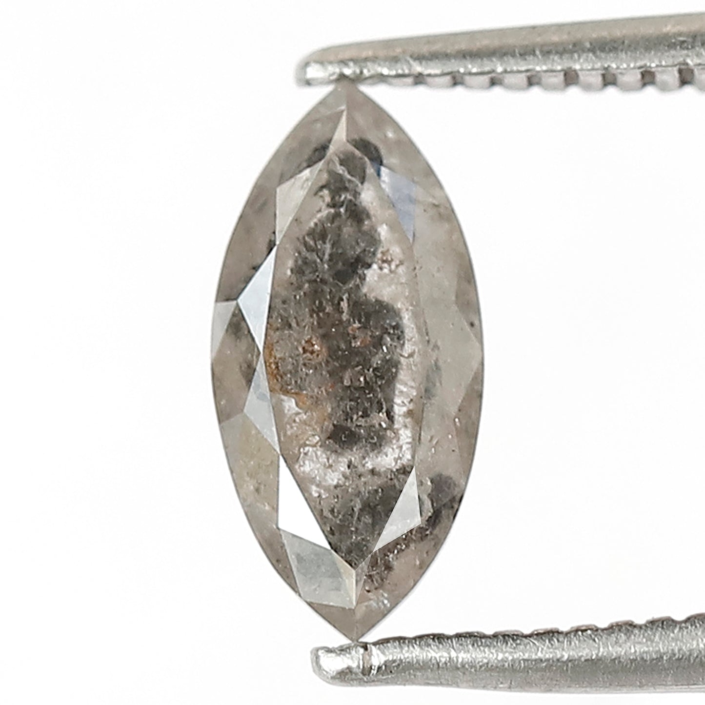 Natural 1.08 CT Translucent Marquise cut Loose Diamond, 9.60 x 4.50 mm Salt and Pepper Ethical Diamond
