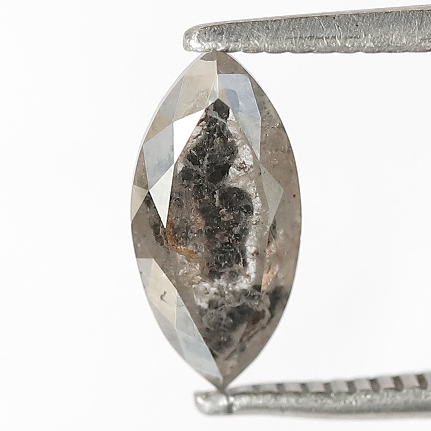 Natural 1.08 CT Translucent Marquise cut Loose Diamond, 9.60 x 4.50 mm Salt and Pepper Ethical Diamond