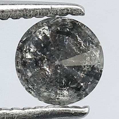 0.49 CT Splendid Grayish Black 4 mm Pointed Polished Round Brilliant Cut Conflict Free Salt and Pepper Diamond Perfect For Making Prong Ring