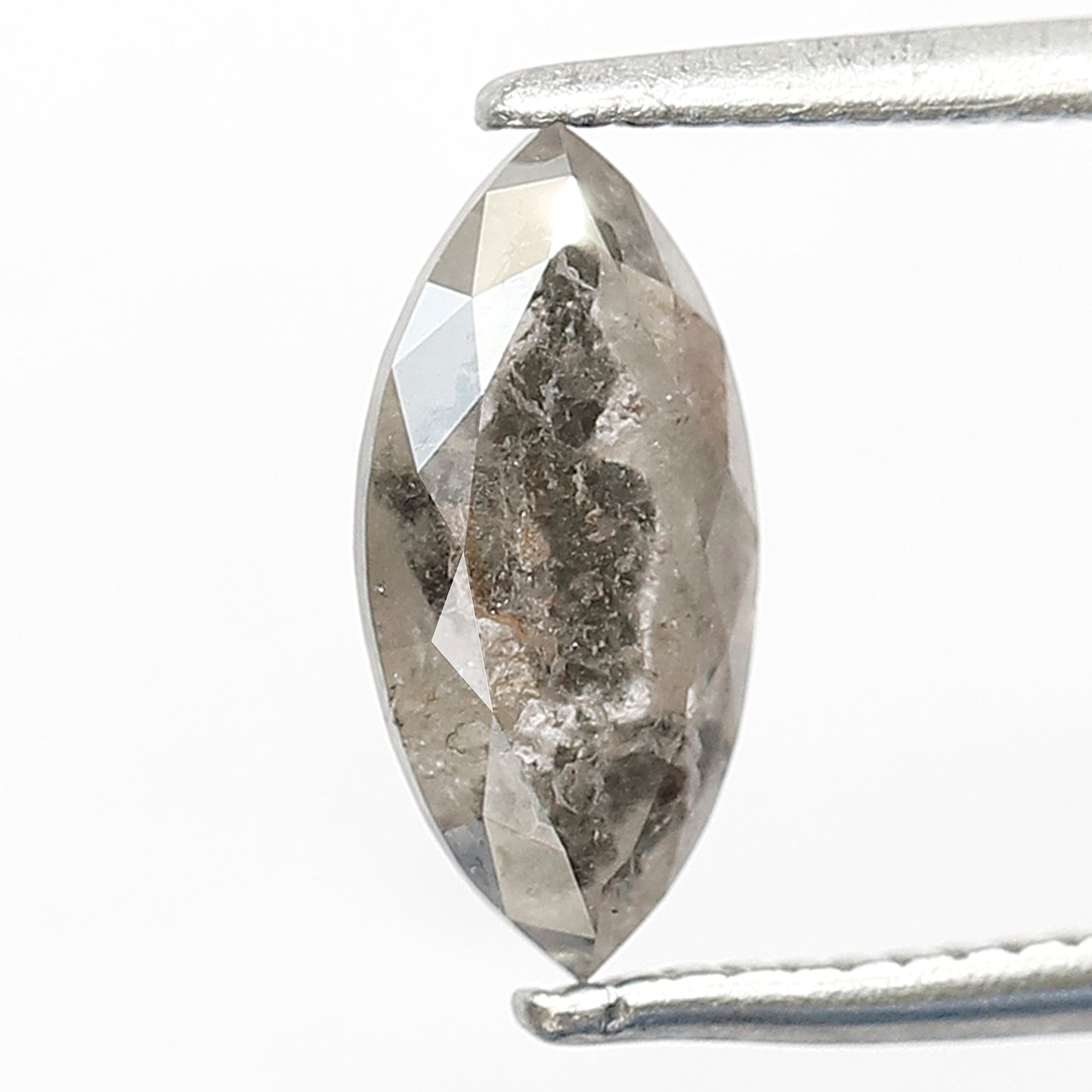 Natural 1.08 CT Translucent Marquise cut Loose Diamond, 9.60 x 4.50 mm Salt and Pepper Ethical Diamond