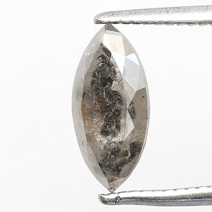Natural 1.08 CT Translucent Marquise cut Loose Diamond, 9.60 x 4.50 mm Salt and Pepper Ethical Diamond