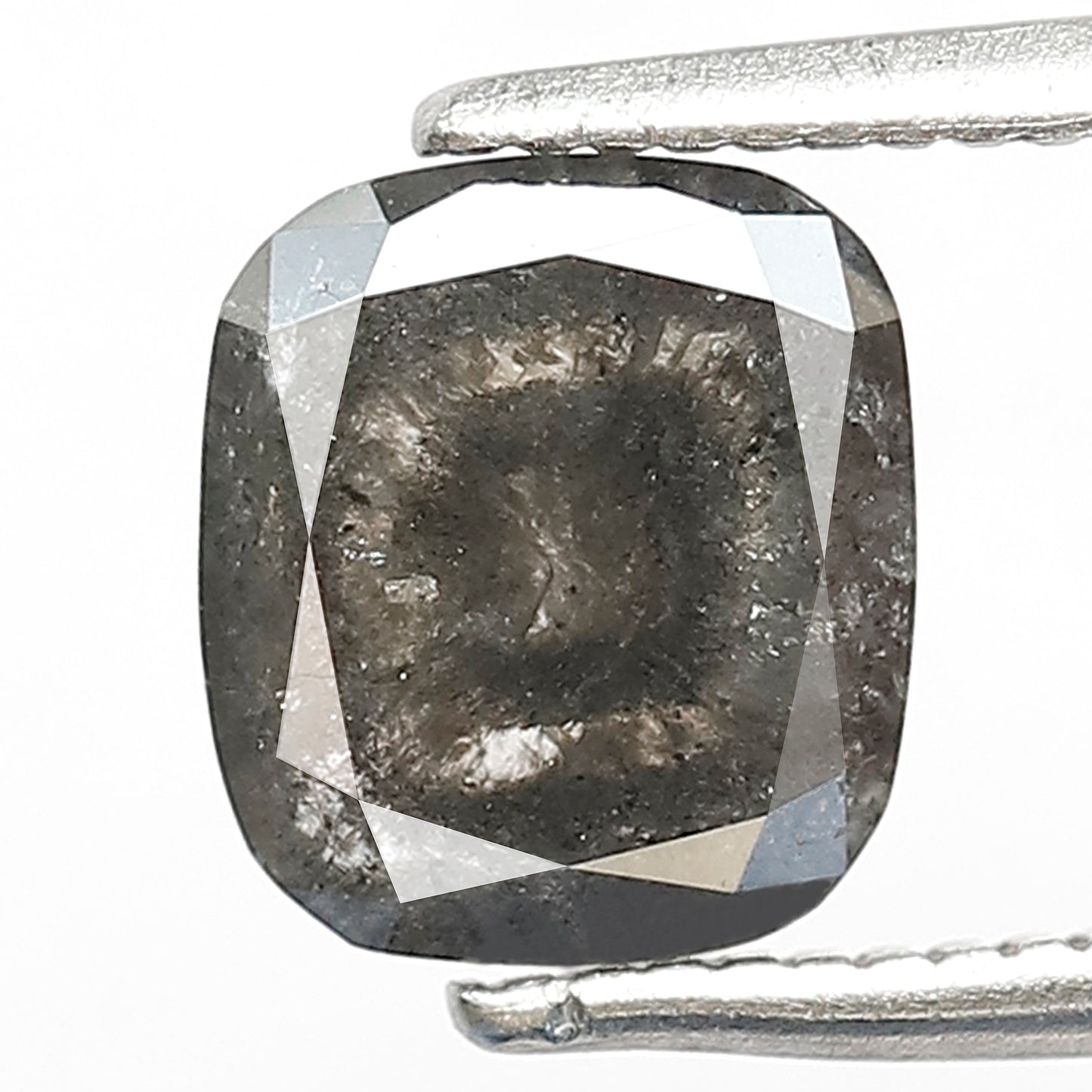 Loose 1.16 CT Gray Black Cushion Cut Diamond, Natural Salt and Pepper Earth Mined Diamond