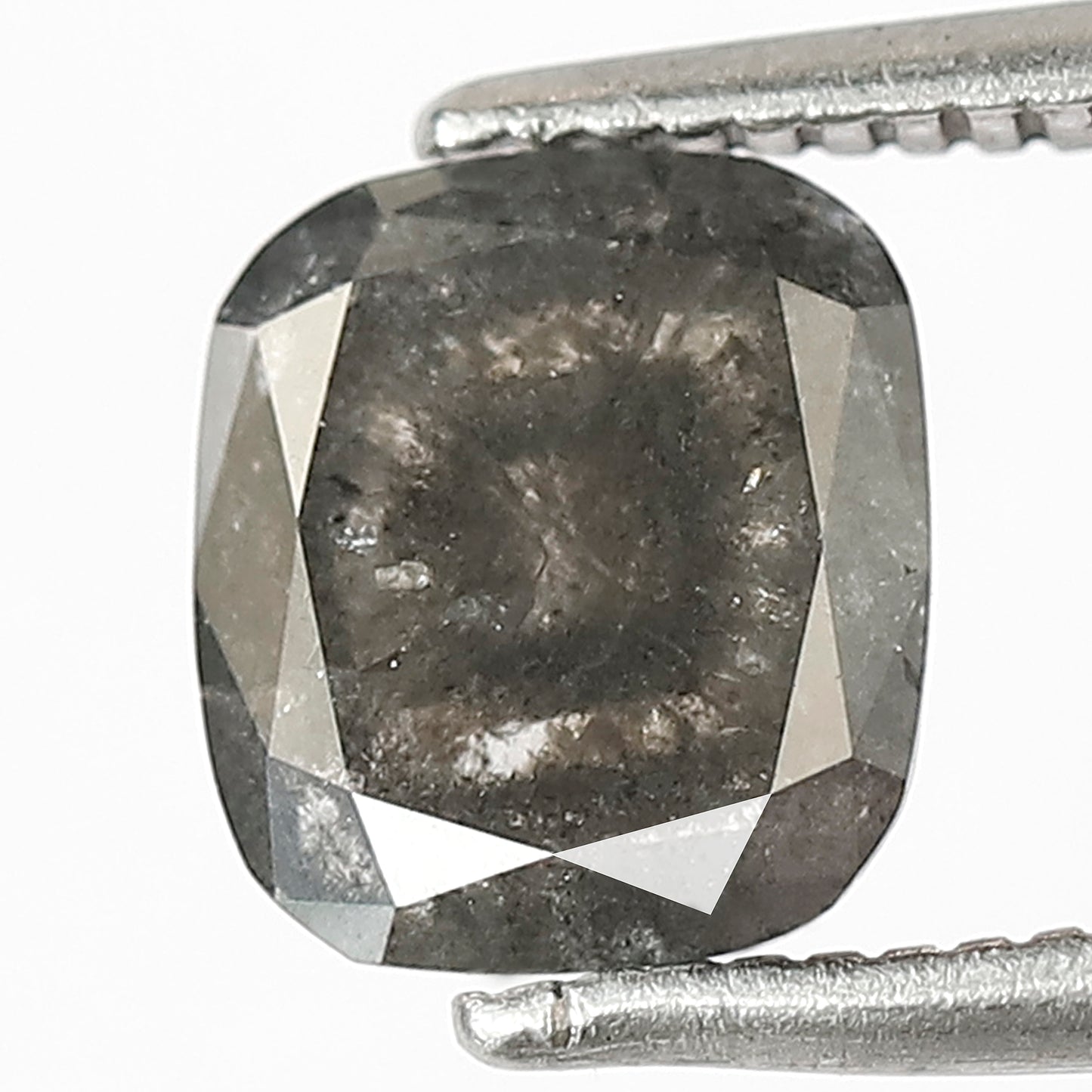 Loose 1.16 CT Gray Black Cushion Cut Diamond, Natural Salt and Pepper Earth Mined Diamond