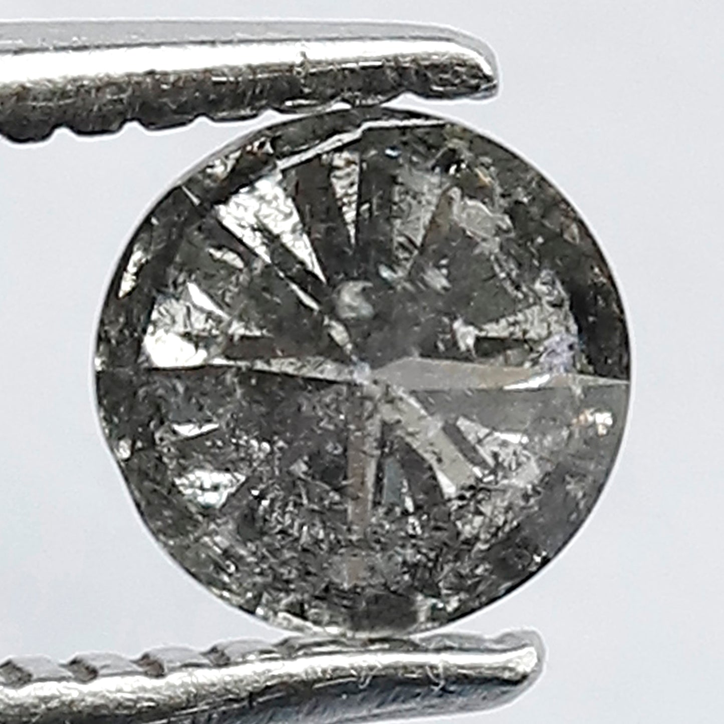 0.47 CT Splendid Grey Black Pointed round Brilliant Cut Natural 4.90 mm Salt and Pepper Diamond Perfect For Making Prong setting Halo Ring