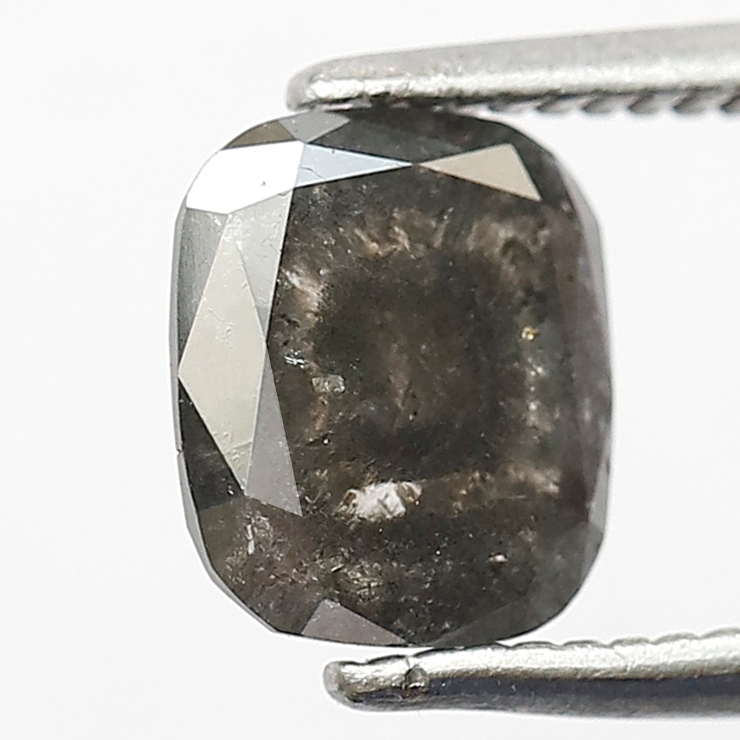 Loose 1.16 CT Gray Black Cushion Cut Diamond, Natural Salt and Pepper Earth Mined Diamond