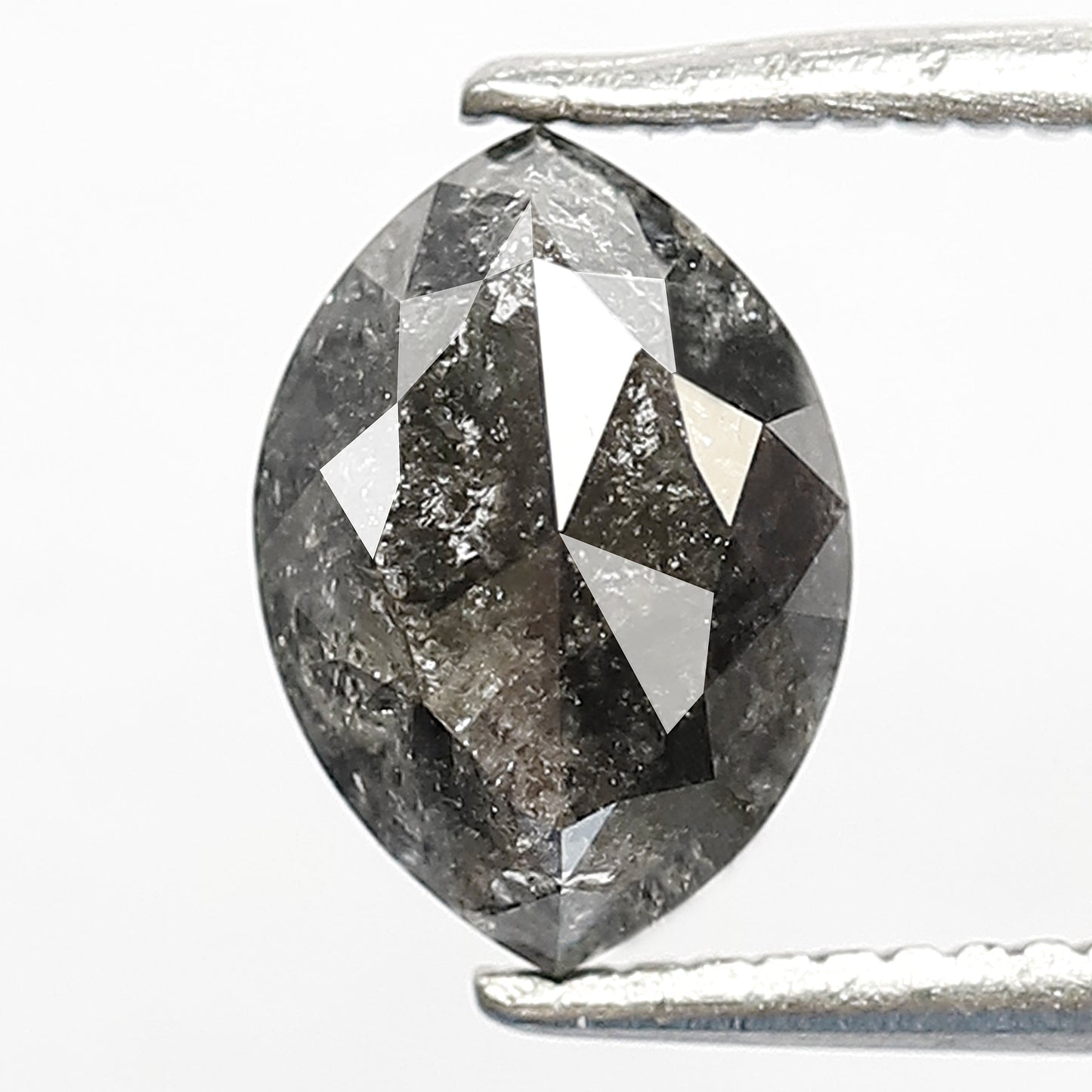 1.19 CT Marquise cut Natural Loose Diamond, 8.30 x 5.80 mm Gray Black Salt and Pepper Diamond