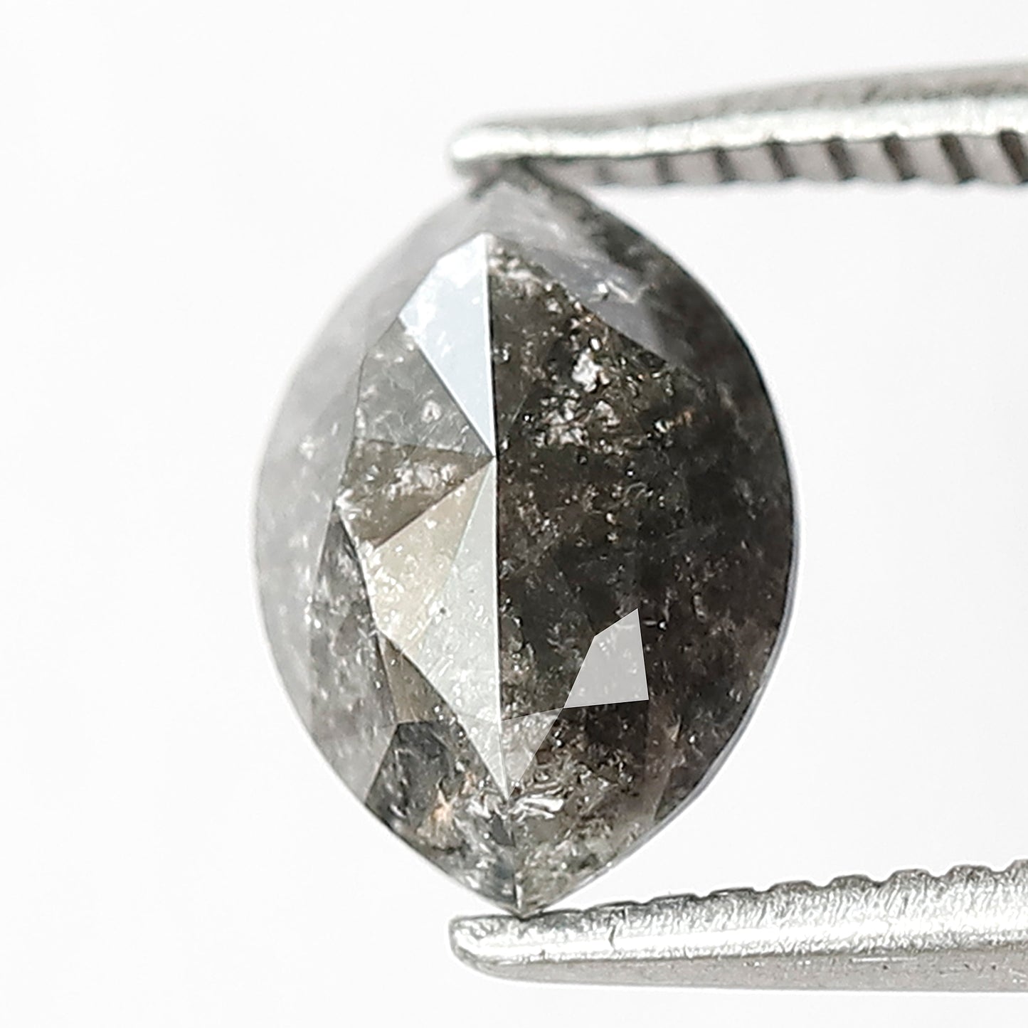 1.19 CT Marquise cut Natural Loose Diamond, 8.30 x 5.80 mm Gray Black Salt and Pepper Diamond