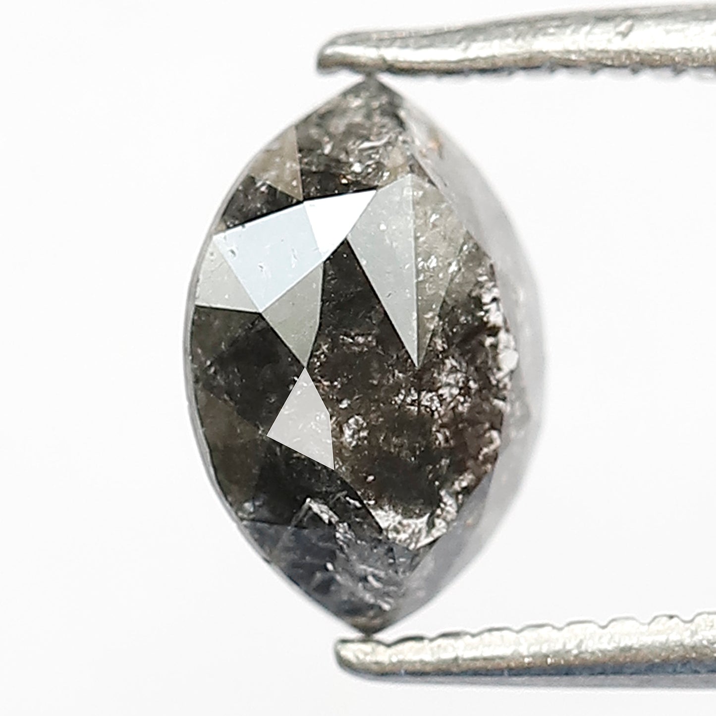 1.19 CT Marquise cut Natural Loose Diamond, 8.30 x 5.80 mm Gray Black Salt and Pepper Diamond