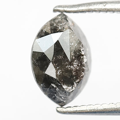 1.19 CT Marquise cut Natural Loose Diamond, 8.30 x 5.80 mm Gray Black Salt and Pepper Diamond