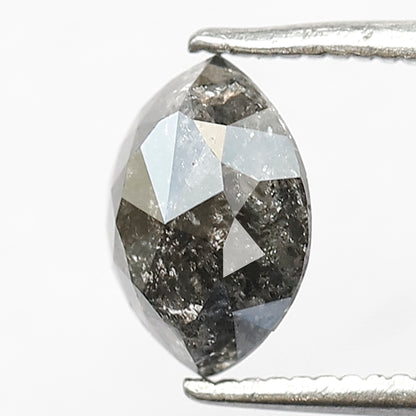 1.19 CT Marquise cut Natural Loose Diamond, 8.30 x 5.80 mm Gray Black Salt and Pepper Diamond