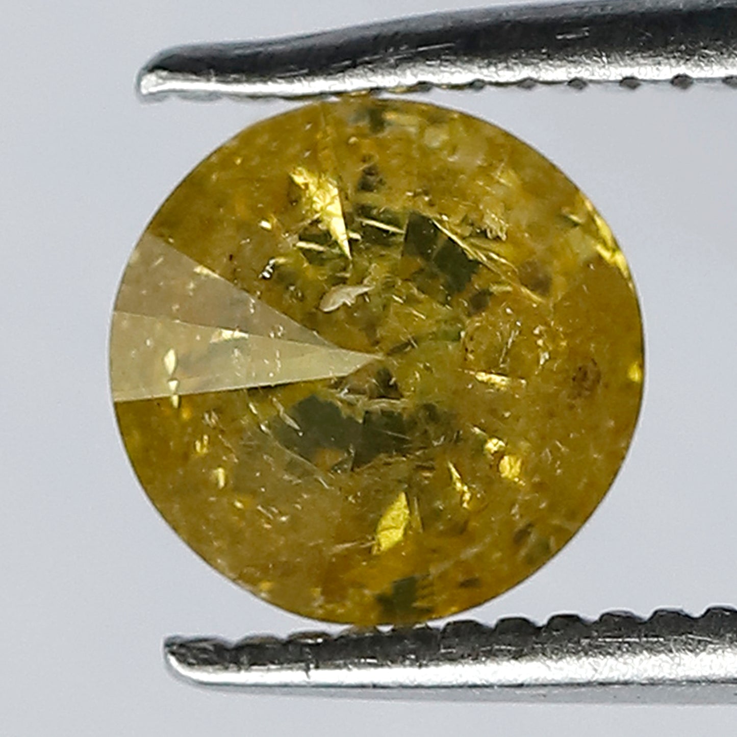 0.97 CT Brilliant Cut Fancy Round Shape Diamond 6.50 mm Pointed Natural yellow Treated Diamond Made For Beautiful Prong Setting Engagement Ring