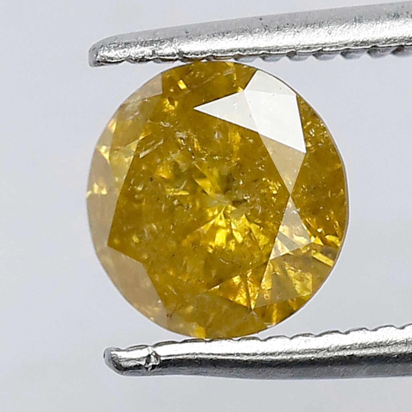 0.97 CT Brilliant Cut Fancy Round Shape Diamond 6.50 mm Pointed Natural yellow Treated Diamond Made For Beautiful Prong Setting Engagement Ring