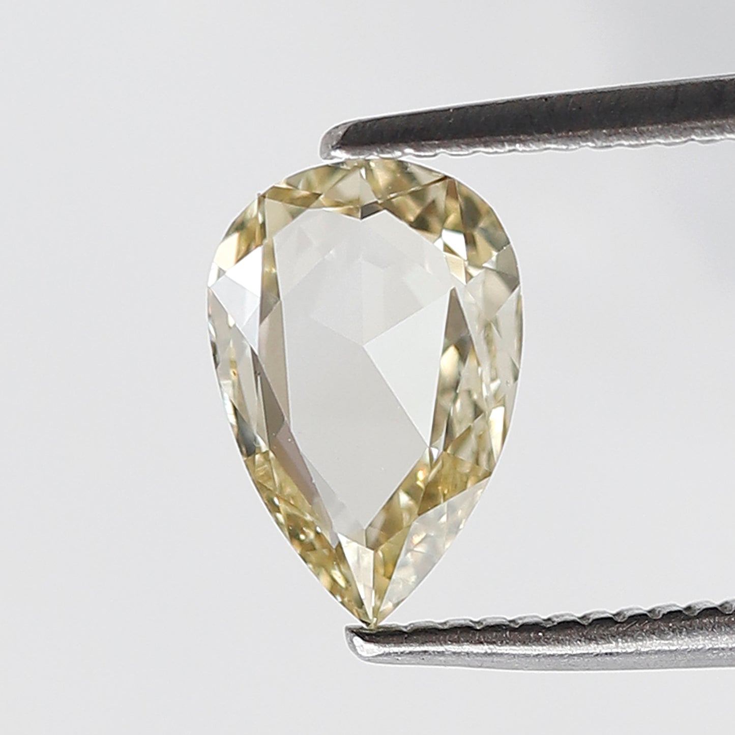 0.70 CT Natural Loose Pear shape Fancy Yellow color VVS-VS clarity 8.50 mm Rose cut Diamond