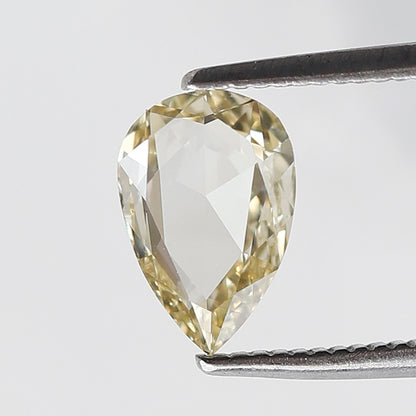 0.70 CT Natural Loose Pear shape Fancy Yellow color VVS-VS clarity 8.50 mm Rose cut Diamond