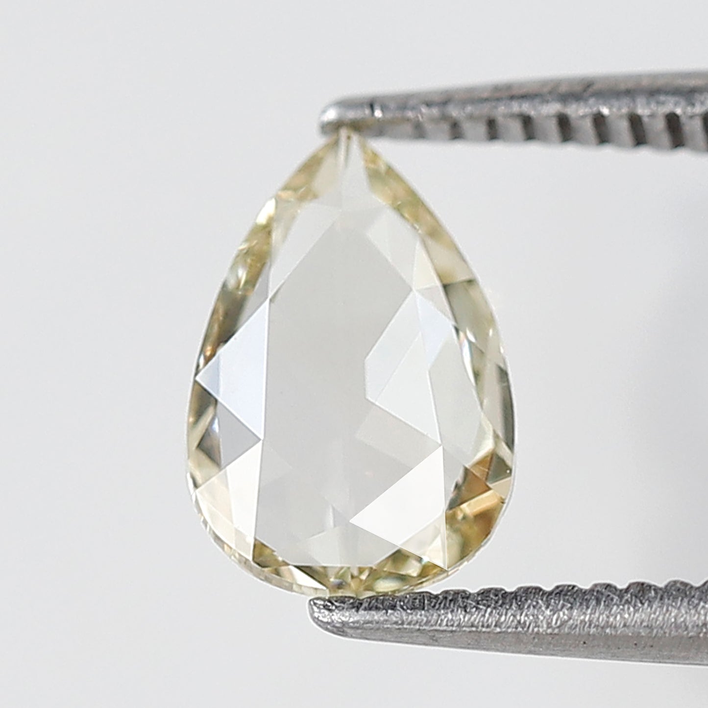 0.70 CT Natural Loose Pear shape Fancy Yellow color VVS-VS clarity 8.50 mm Rose cut Diamond
