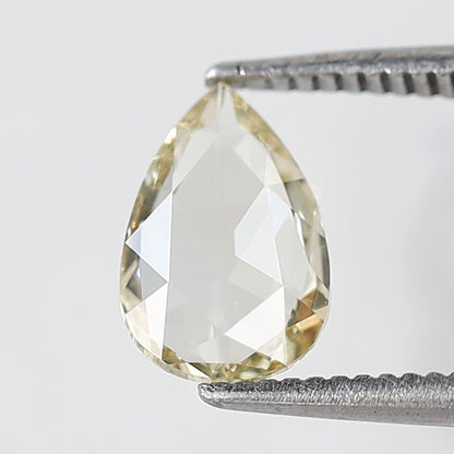 0.70 CT Natural Loose Pear shape Fancy Yellow color VVS-VS clarity 8.50 mm Rose cut Diamond