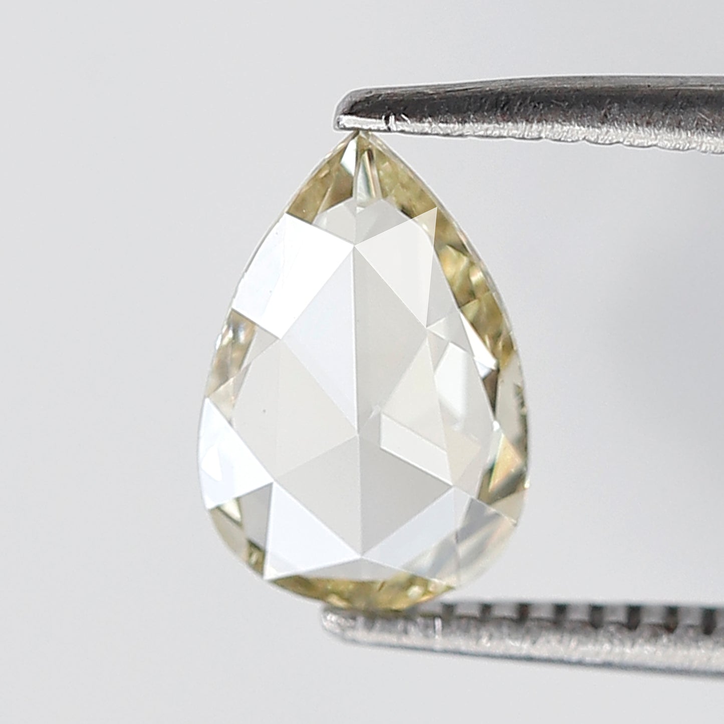 0.70 CT Natural Loose Pear shape Fancy Yellow color VVS-VS clarity 8.50 mm Rose cut Diamond