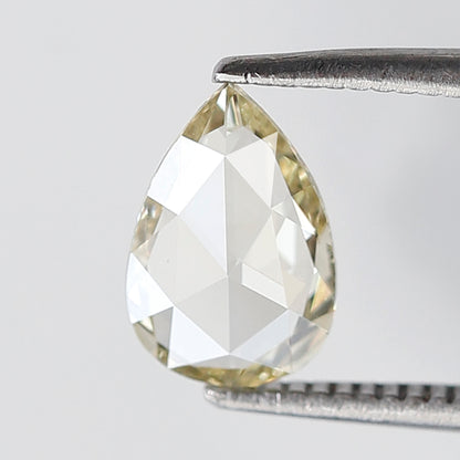 0.70 CT Natural Loose Pear shape Fancy Yellow color VVS-VS clarity 8.50 mm Rose cut Diamond