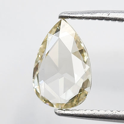0.70 CT Natural Loose Pear shape Fancy Yellow color VVS-VS clarity 8.50 mm Rose cut Diamond