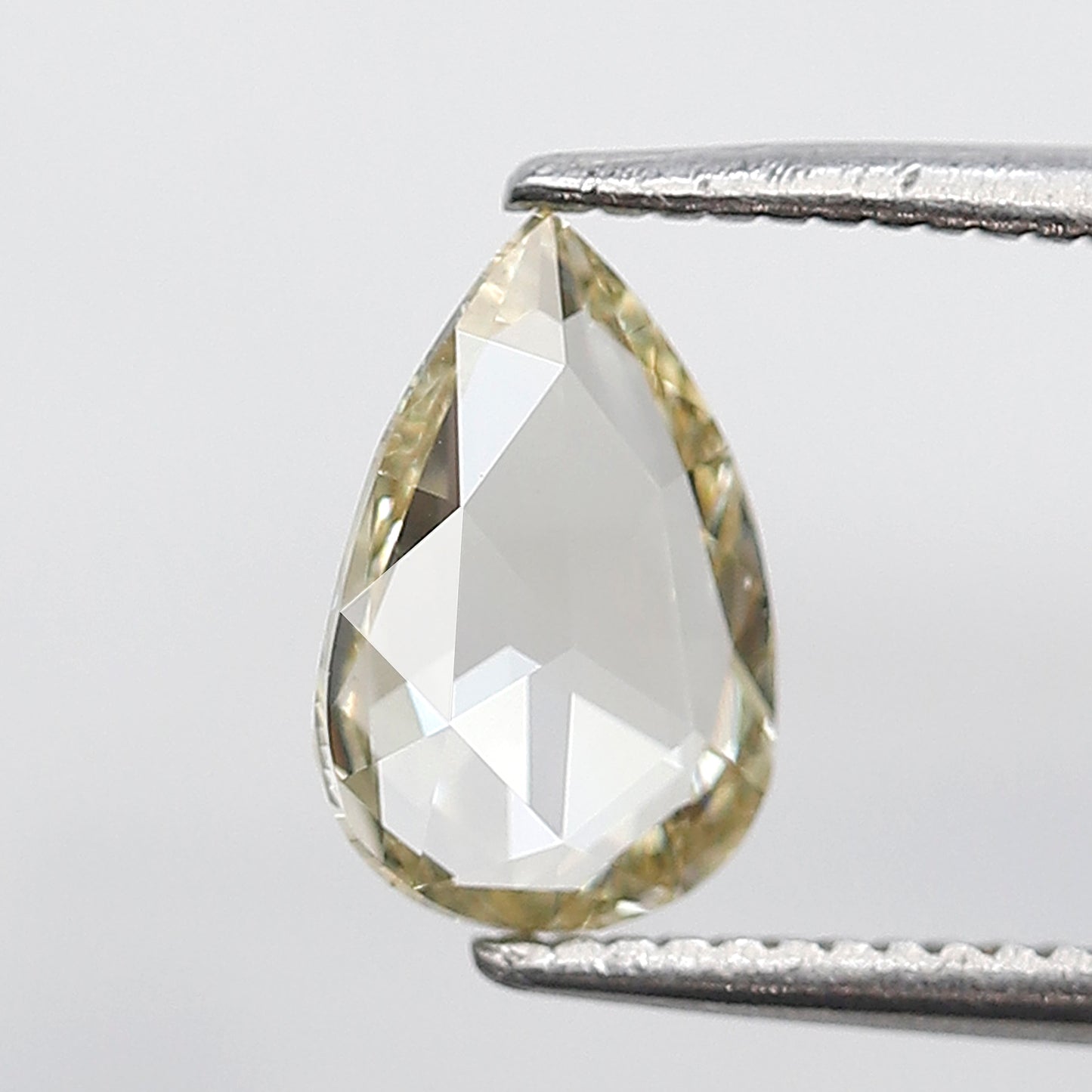 0.70 CT Natural Loose Pear shape Fancy Yellow color VVS-VS clarity 8.50 mm Rose cut Diamond