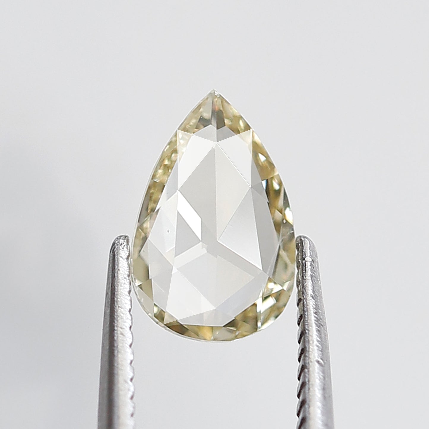 0.70 CT Natural Loose Pear shape Fancy Yellow color VVS-VS clarity 8.50 mm Rose cut Diamond