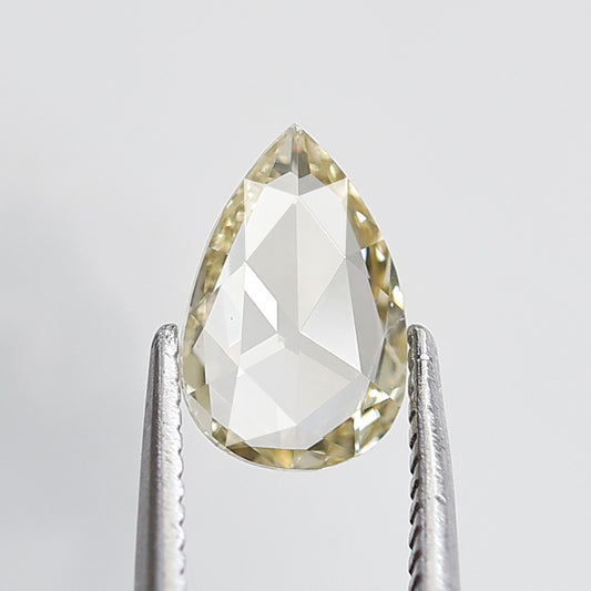 0.70 CT Natural Loose Pear shape Fancy Yellow color VVS-VS clarity 8.50 mm Rose cut Diamond