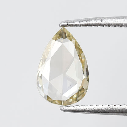 0.70 CT Natural Loose Pear shape Fancy Yellow color VVS-VS clarity 8.50 mm Rose cut Diamond